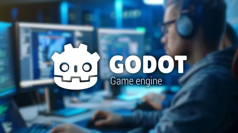 Logo for Godot Game Engine: A stylized letter "G" with a circular shape, representing the innovative and versatile nature of the game engine.
